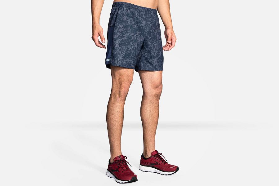 Brooks Sherpa 7 Men Clothes & Running Short Blue NGS875614